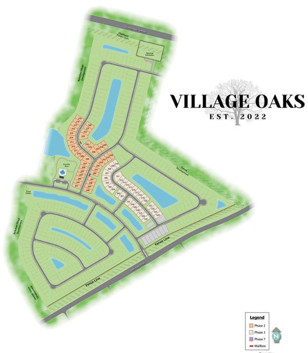 New home community of Village Oaks in Carolina Forest by D. R. Horton