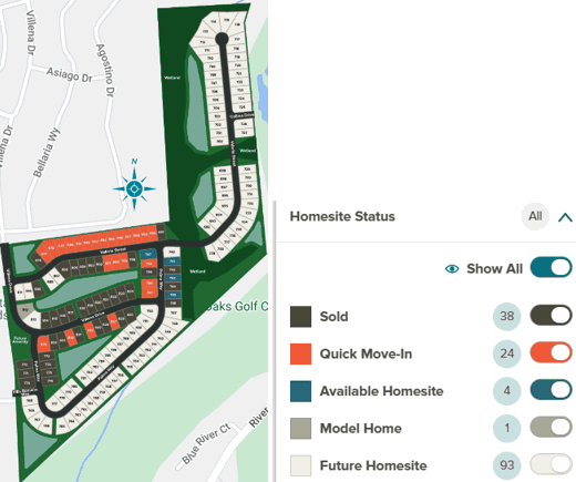 Trieste at Bella Vita Community Map by Ashton Woods