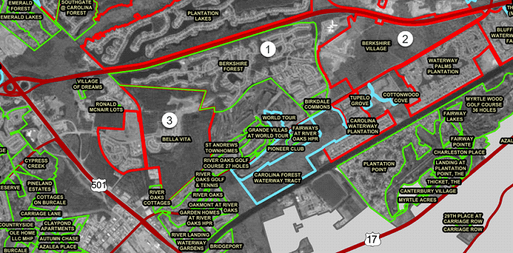 Berkshire Forest, Villages at Berkshire and Bella Vita are the 3 new home communities in Carolina Forest adjacent to each other