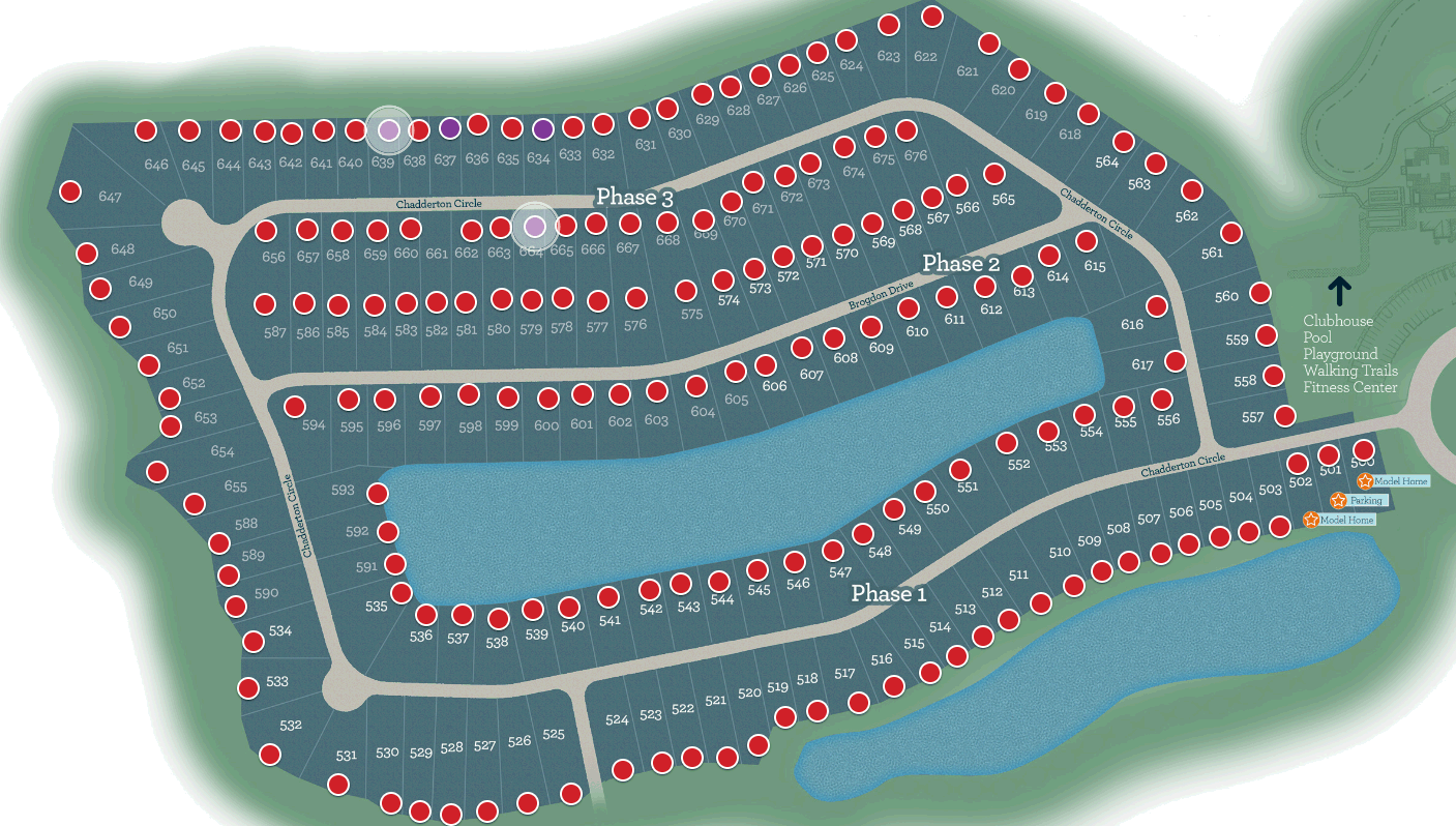 Toll Brothers Site Plan for the new home community of Clear Pond in Carolina Forest