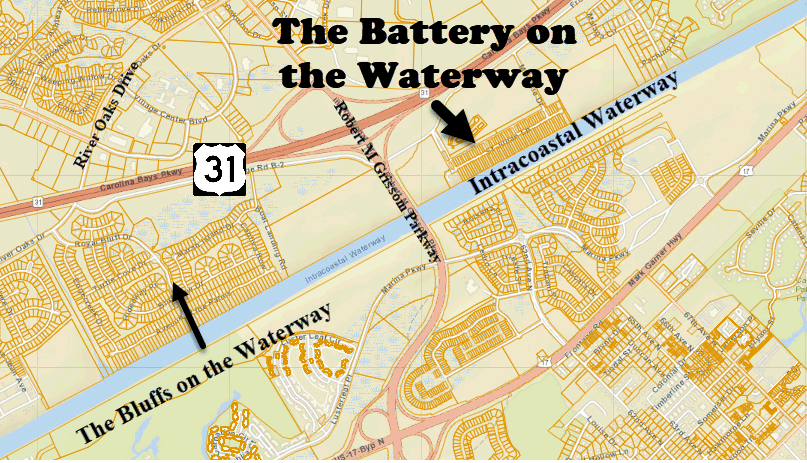 The Battery on the Waterway new home community in Carolina Forest