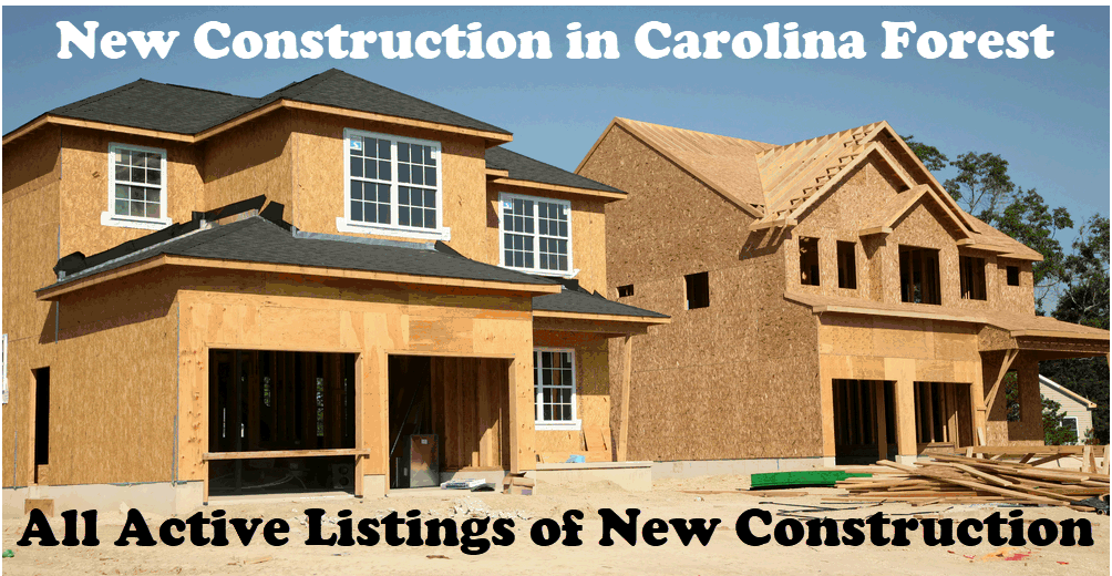 New Construction in Carolina Forest - All Active Listings of New Construction